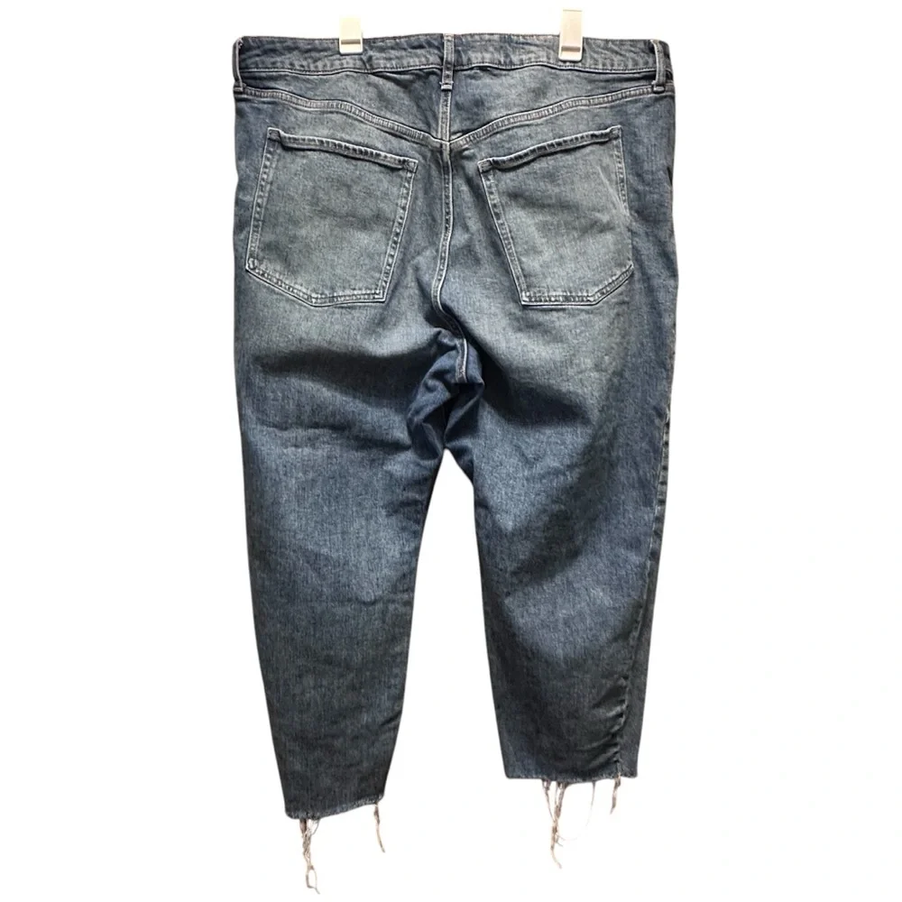 Old Navy‎ Blue Jeans higher High-Rise OG Straight secret smooth pockets sz 24